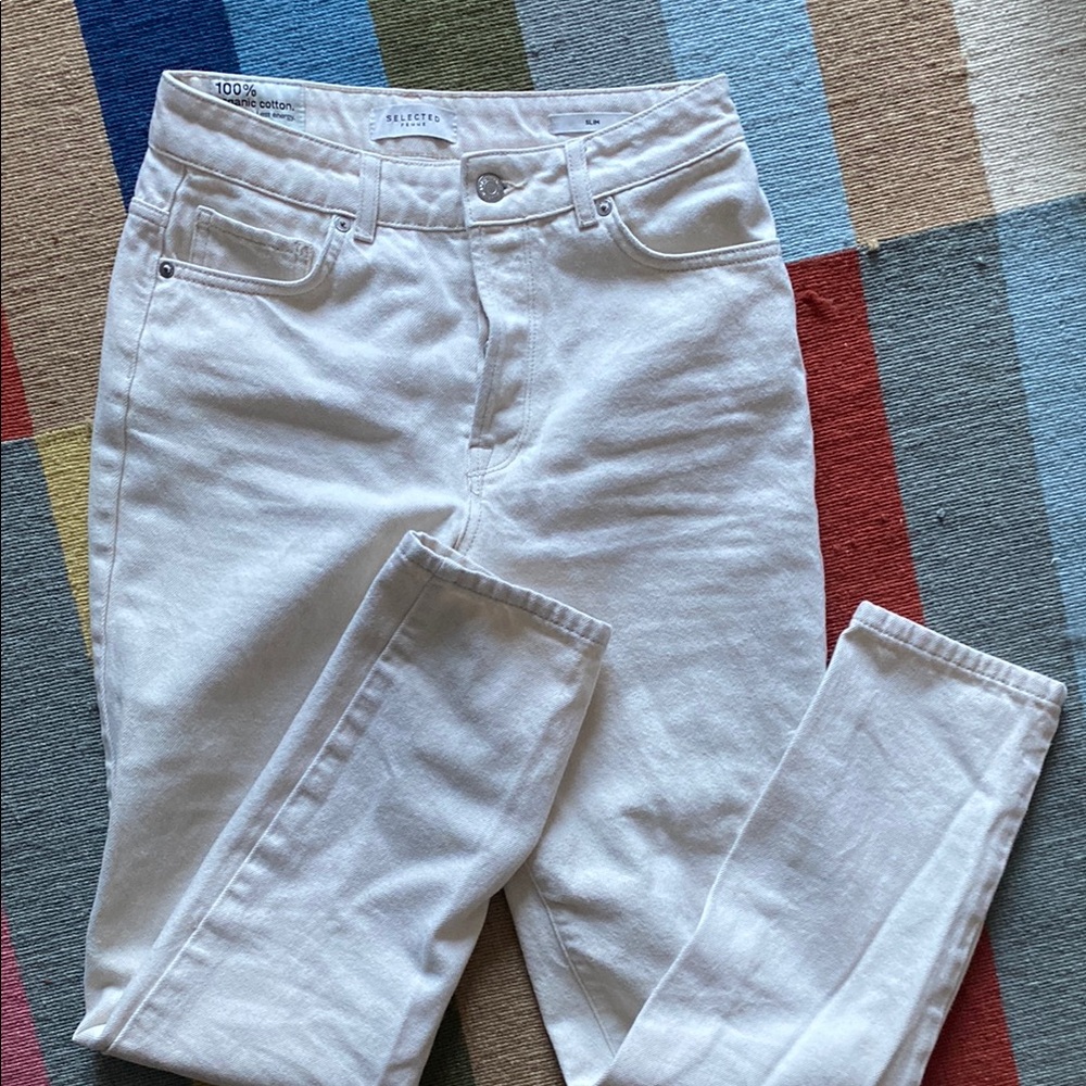 Organic Cotton  White Jeans